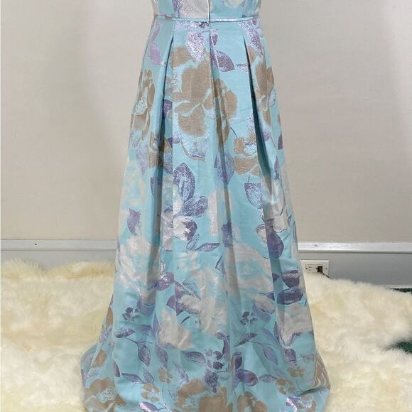 Aidan Mattox Floral Jacquard Ball Gown size 6 - Picture 10 of 15